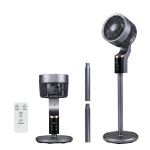 Compact Oscillating Standing Fan with 70Â° Oscillation and 90Â° Tilt for Home Office-Gray