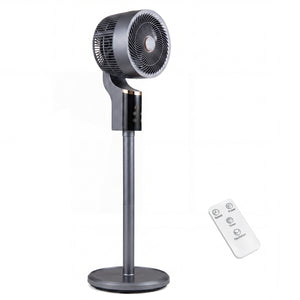 Compact Oscillating Standing Fan with 70Â° Oscillation and 90Â° Tilt for Home Office-Gray