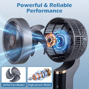 Compact Oscillating Standing Fan with 70Â° Oscillation and 90Â° Tilt for Home Office-Gray