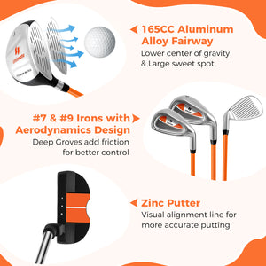 Complete Golf Club Set for Children Age 11-13-Blue