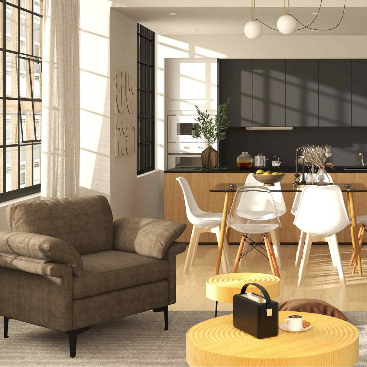 Complete Modern Dining Set: 5-Piece Dining Chairs and Table Bundle  “ Sleek  Comfortable  and Durable