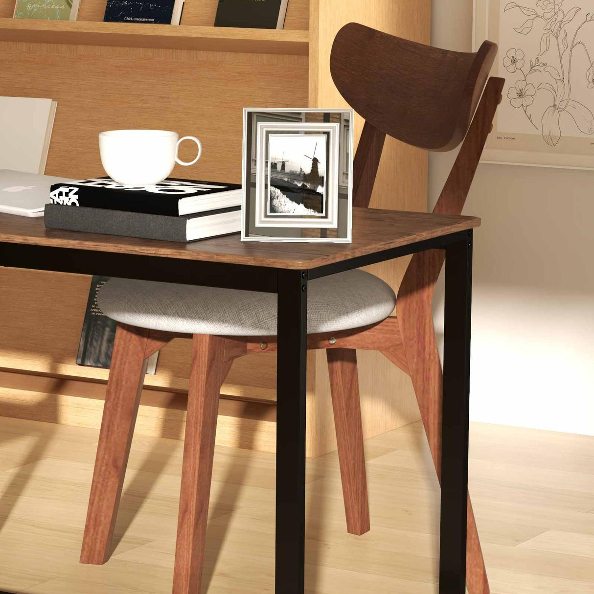 Complete Modern Dining Set: 5-Piece Dining Chairs and Table Bundle  “ Sleek  Comfortable  and Durable