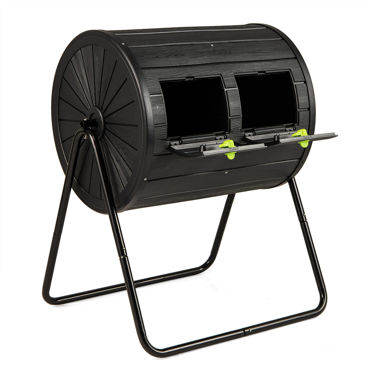 Compost Tumbler 37.5 Gallon Large Outdoor Compost Bin-Black