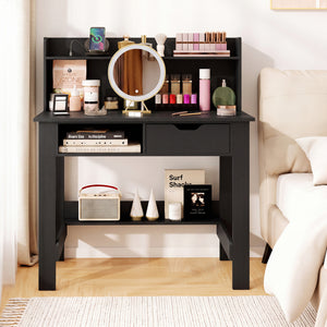 Computer Desk with Power Outlets USB Ports and Type-C-Black