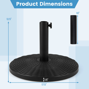Concrete Patio Umbrella Base with Rattan Pattern for Lawn