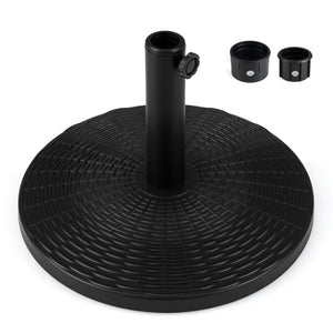 Concrete Patio Umbrella Base with Rattan Pattern for Lawn