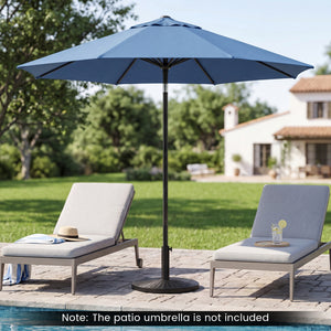 Concrete Patio Umbrella Base with Rattan Pattern for Lawn