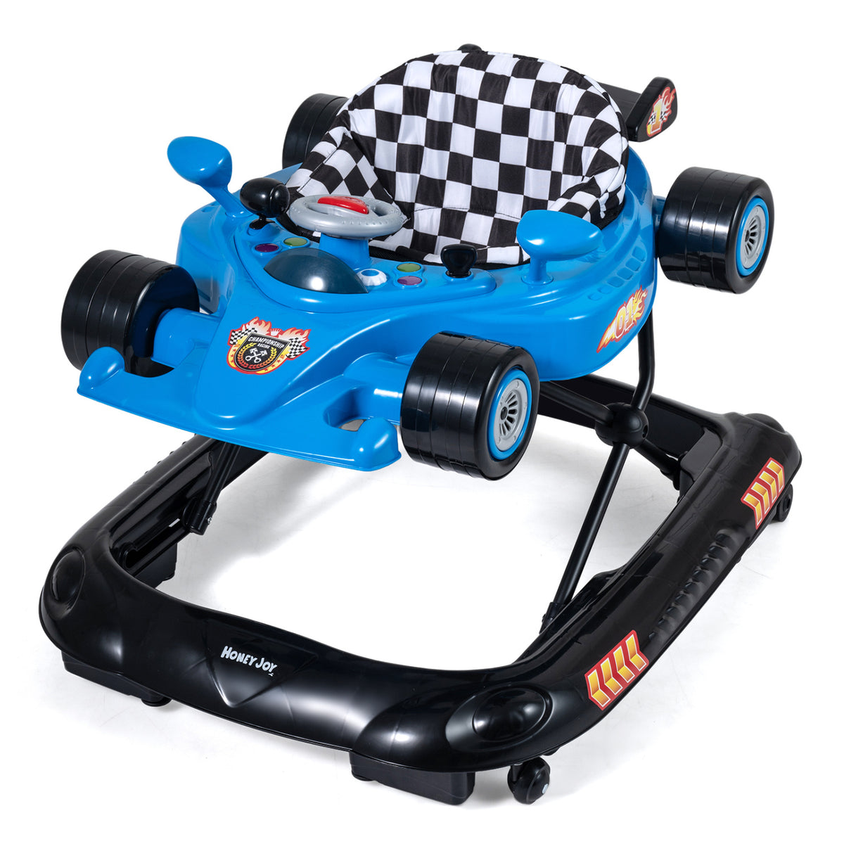 Convertible Baby Walker with 3 Adjustable Height Settings-Blue