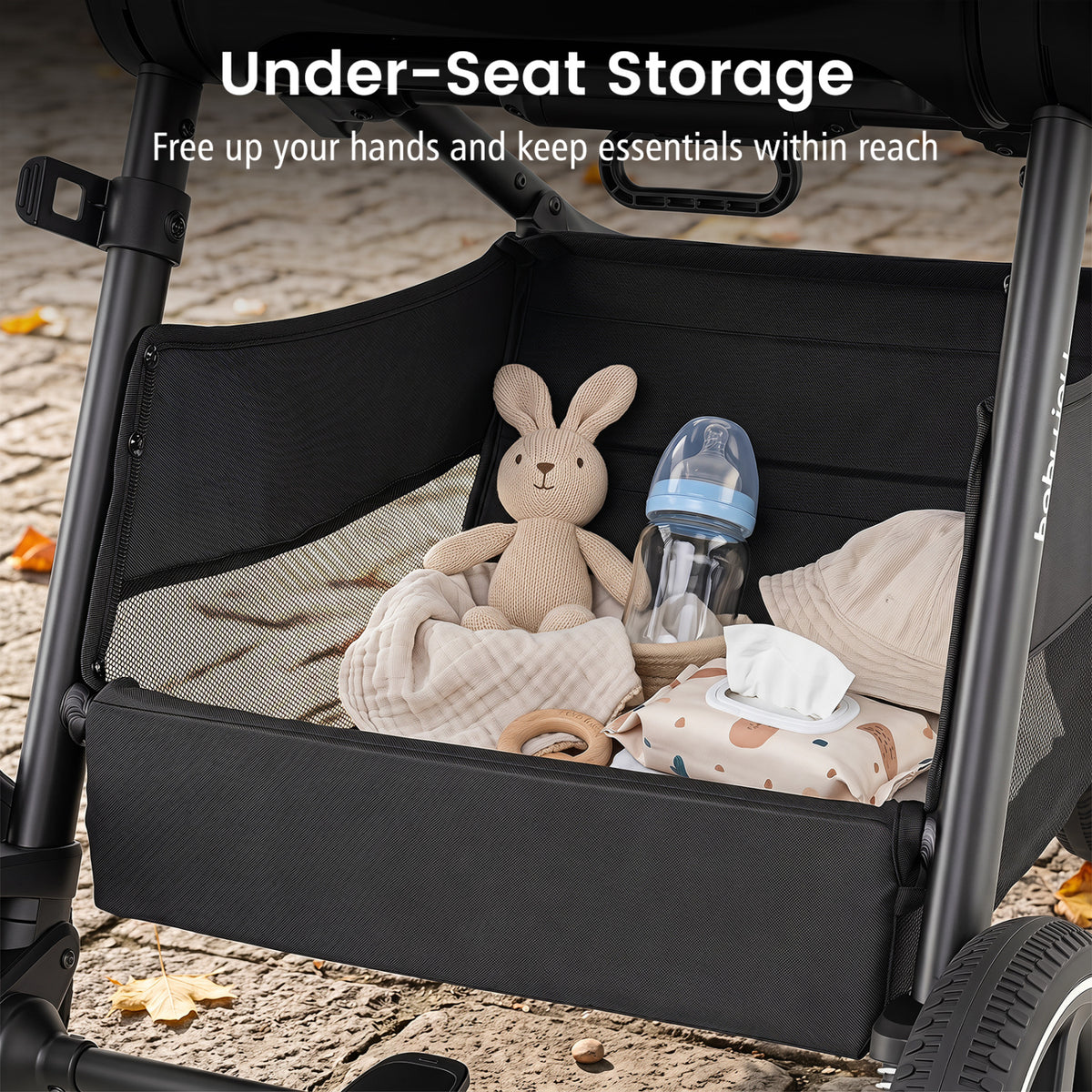 Convertible Travel Baby Stroller with Car Seat Adapters-Blue