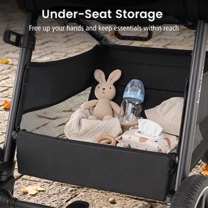 Convertible Travel Baby Stroller with Car Seat Adapters-Blue