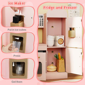 Corner Kitchen with Lights and Sounds for Kids Ages 3+-Pink