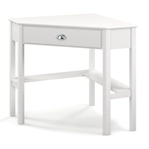 Corner Wooden Piece Laptop Computer Desk-Black