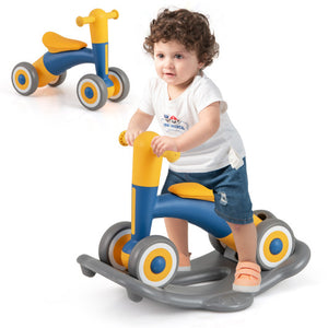 3 in 1 Rocking Horse with Detachable Balance Board and Seat-Navy