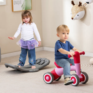 3 in 1 Rocking Horse with Detachable Balance Board and Seat-Pink