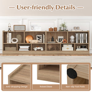 Set of 2 30 Inches HDPE Outdoor Counter Height Bar Stools with Backs-Gray