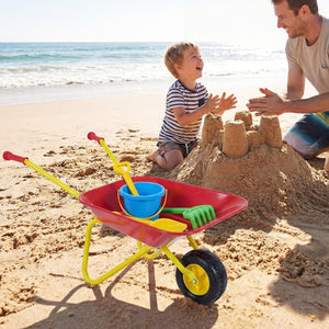 Kids Wheelbarrow with All-Terrain Wheels-Red