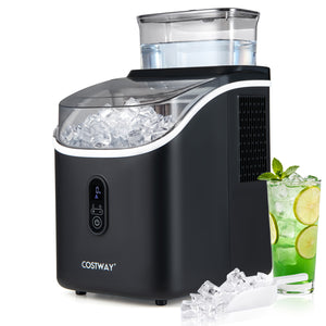 Countertop Ice Maker with External Tank and Self-Cleaning 13 Thickness Levels-Black