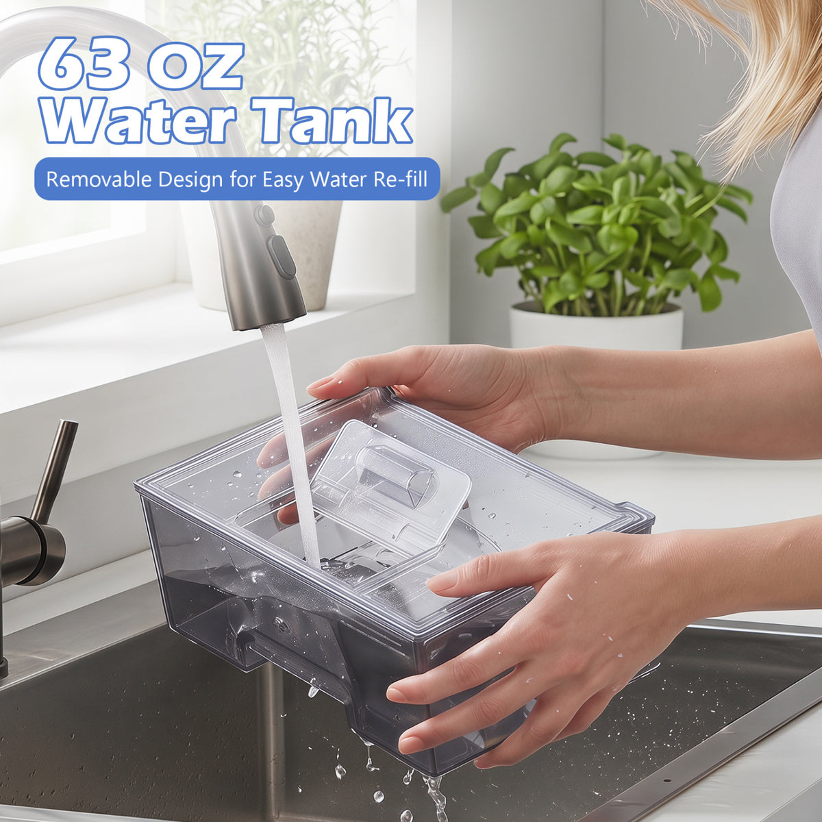 Crescent Ice Maker Countertop 26 Lbs/24H Ice Machine with 16 Crescent Cubes-Black