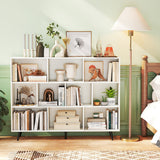 8/10-Cube Bookcase with 5 Tapered Metal Legs-Off White