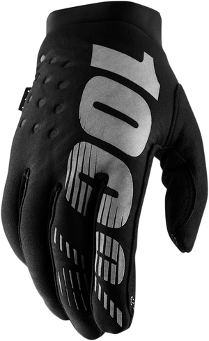 100% Brisker Gloves - Black/Gray - Small 10003-00000