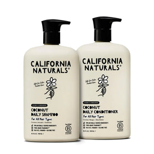 California Naturals Shampoo and Conditioner Scalp & Hair Care Bundle for Women and Men Natural Vegan Cruelty Silicone Paraben and Sulfate Free Shampoo + Conditioner All Hair Types 16.5 fl oz