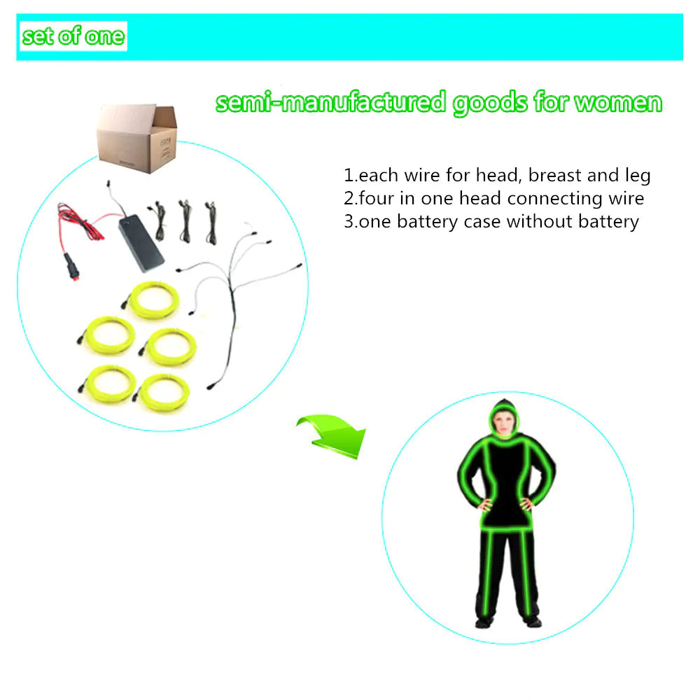 Custom Glow-in-the-Dark Couple Stage Costumes