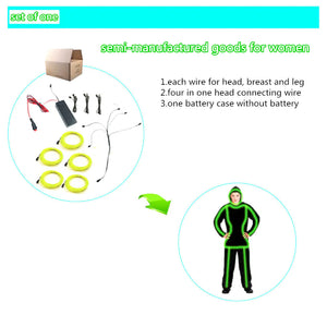 Custom Glow-in-the-Dark Couple Stage Costumes