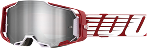 100% Armega Goggles - Oversized Deep Red - Flash Silver 50005-00009