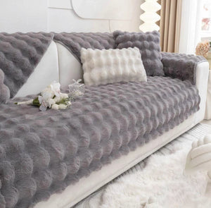 Non-slip Faux Fur Sofa Cover – Super Soft, Fluffy, and Stylish Couch Covers II