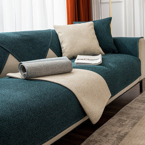 KAS Cotton Linen Sofa Cover Universal Four Seasons Thick Non-Slip Cushion Furniture Dust Cover