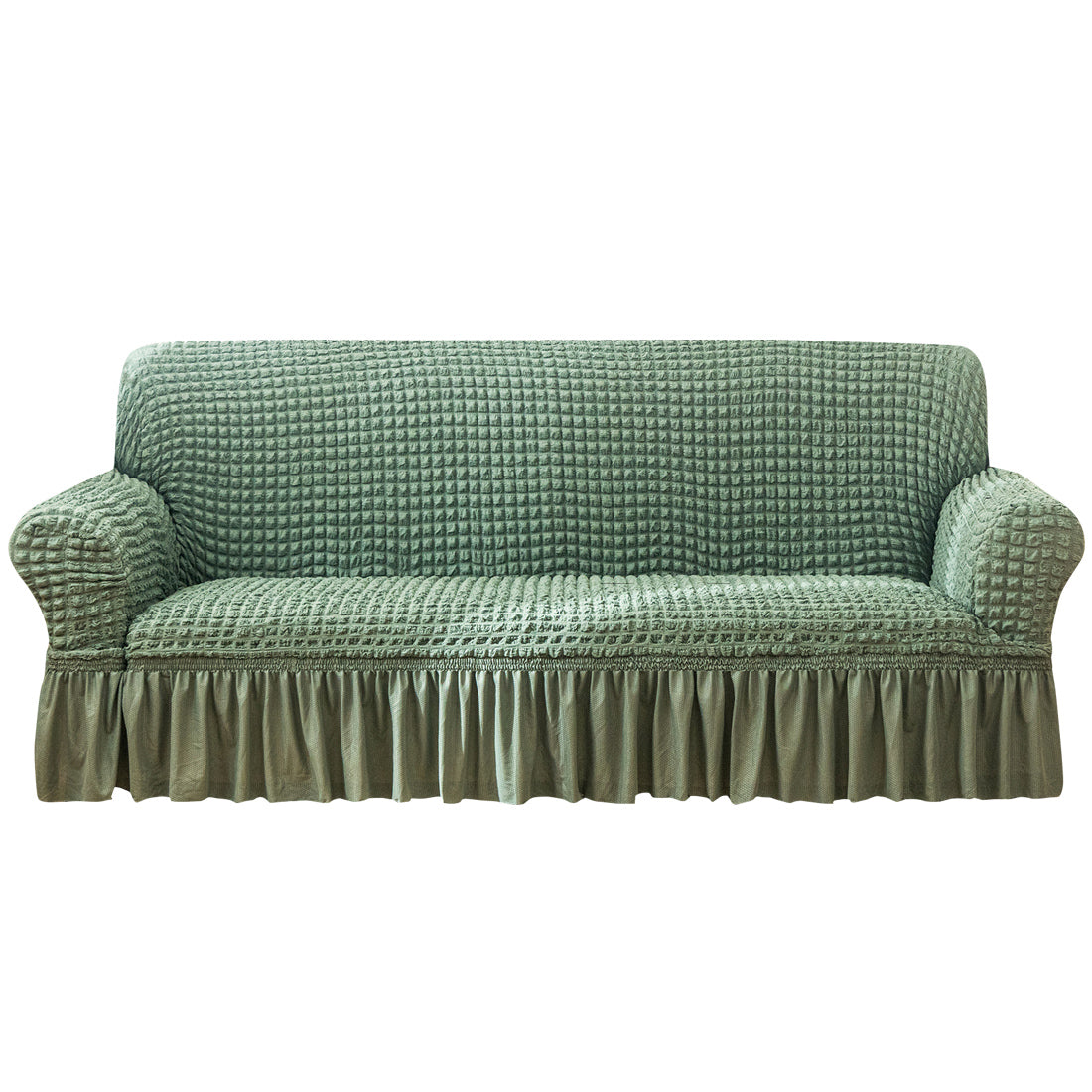 Seersucker Sofa Slipcover with Skirt Stretch Couch Slipcover Easy Fit Universal Furniture Protector