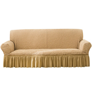 Seersucker Sofa Slipcover with Skirt Stretch Couch Slipcover Easy Fit Universal Furniture Protector