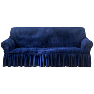 Seersucker Sofa Slipcover with Skirt Stretch Couch Slipcover Easy Fit Universal Furniture Protector