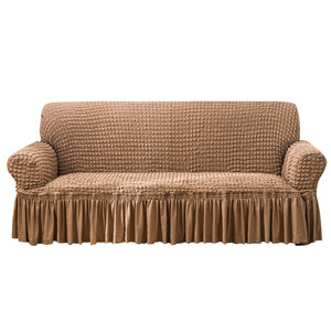 Seersucker Sofa Slipcover with Skirt Stretch Couch Slipcover Easy Fit Universal Furniture Protector