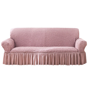 Seersucker Sofa Slipcover with Skirt Stretch Couch Slipcover Easy Fit Universal Furniture Protector