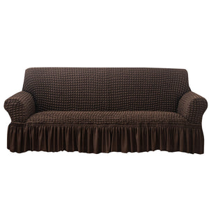 Seersucker Sofa Slipcover with Skirt Stretch Couch Slipcover Easy Fit Universal Furniture Protector