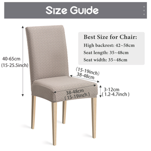 High Stretch Dining Chair Cover, 1/2/4/6pcs Jacquard Spandex Slipcover