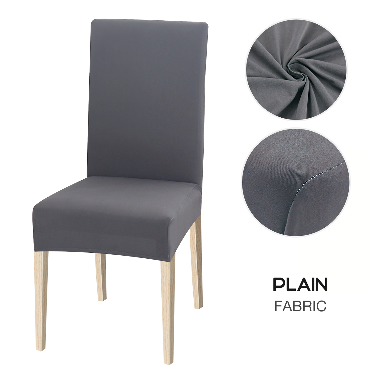 High Stretch Dining Chair Cover, 1/2/4/6pcs Jacquard Spandex Slipcover