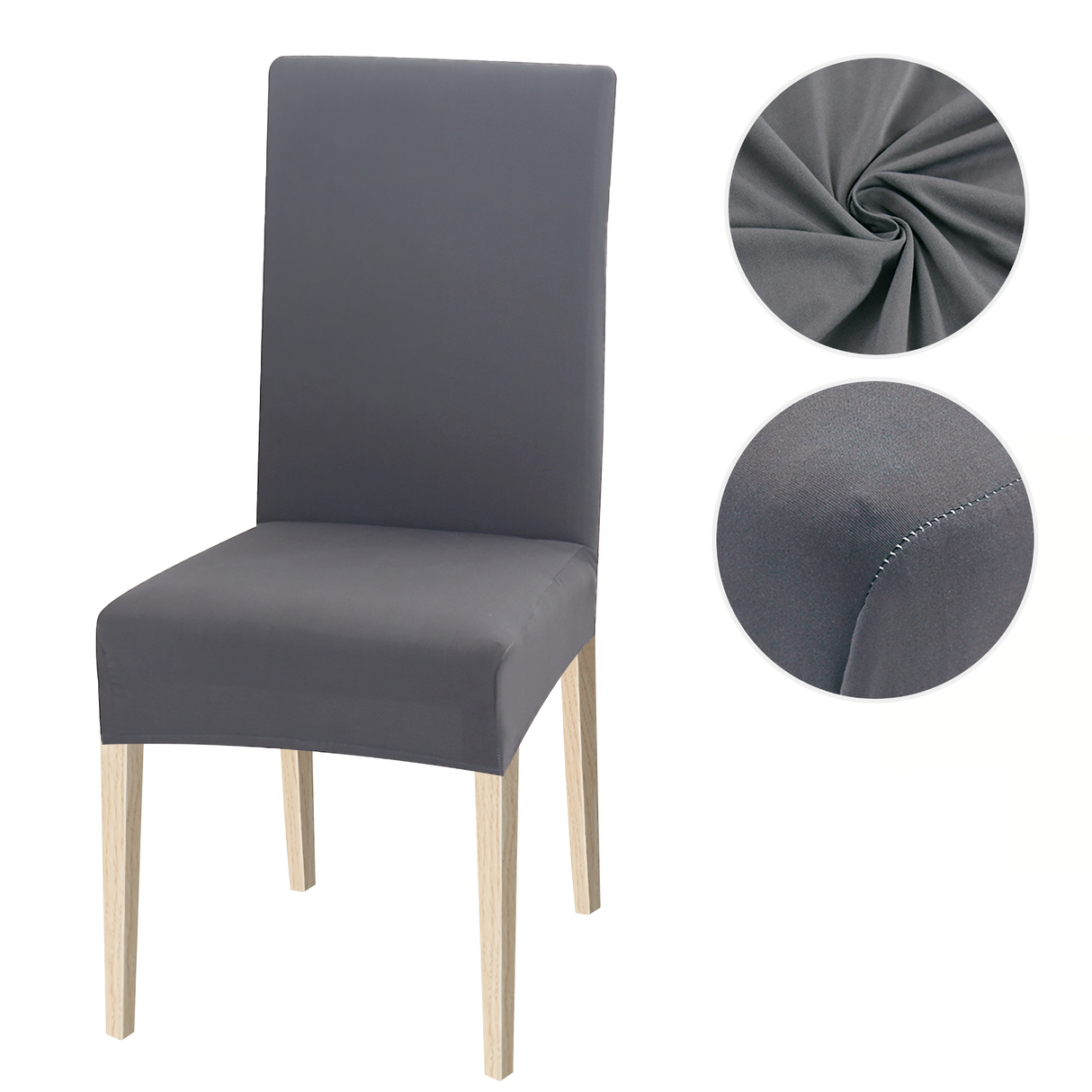 High Stretch Dining Chair Cover, 1/2/4/6pcs Jacquard Spandex Slipcover