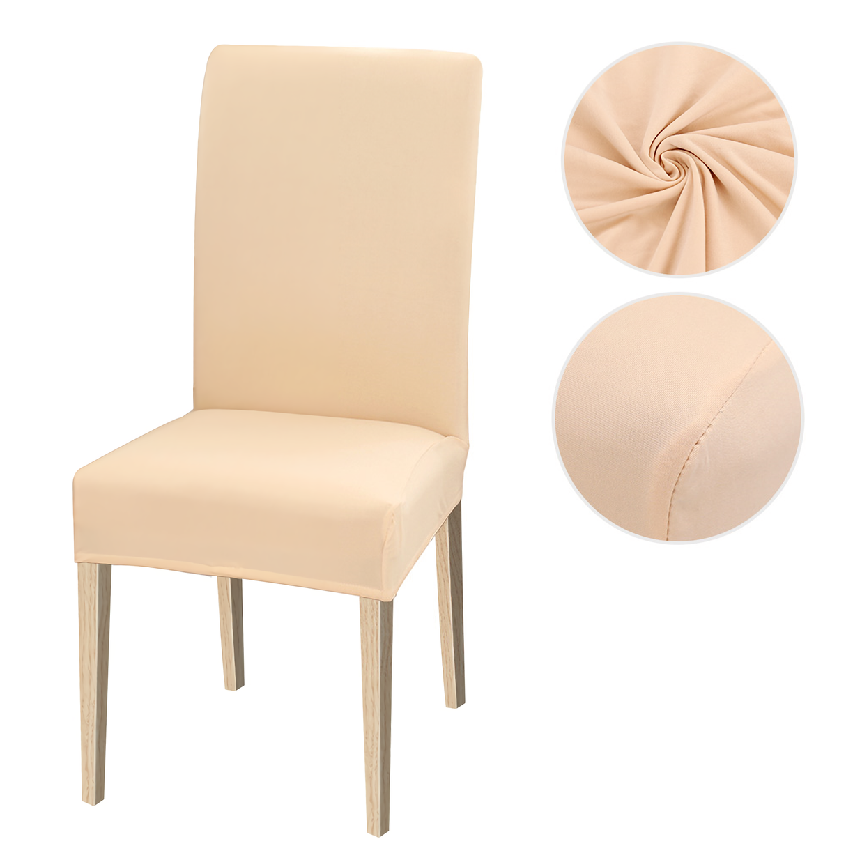 High Stretch Dining Chair Cover, 1/2/4/6pcs Jacquard Spandex Slipcover