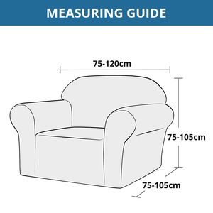 KAS Armchair Cover 4-Styles Elastic Sofa Cover Couch Covers for Living Room Stretchable Slipcover for Chairs - 1 Seater Chair Slip Cover