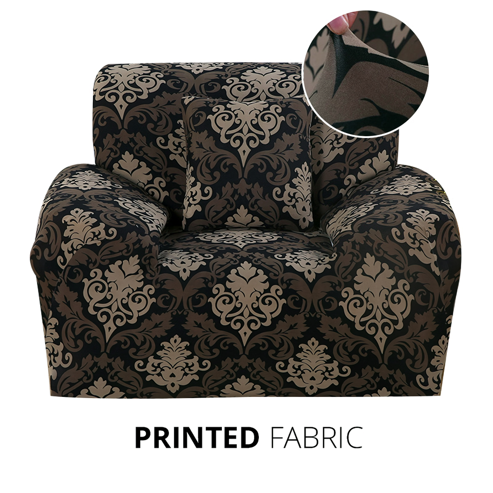 KAS Armchair Cover 4-Styles Elastic Sofa Cover Couch Covers for Living Room Stretchable Slipcover for Chairs - 1 Seater Chair Slip Cover