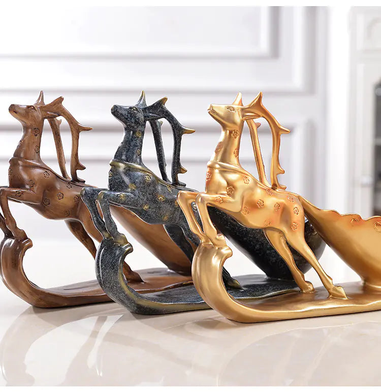 Modern European Style Deer Wine Rack for Home Decor