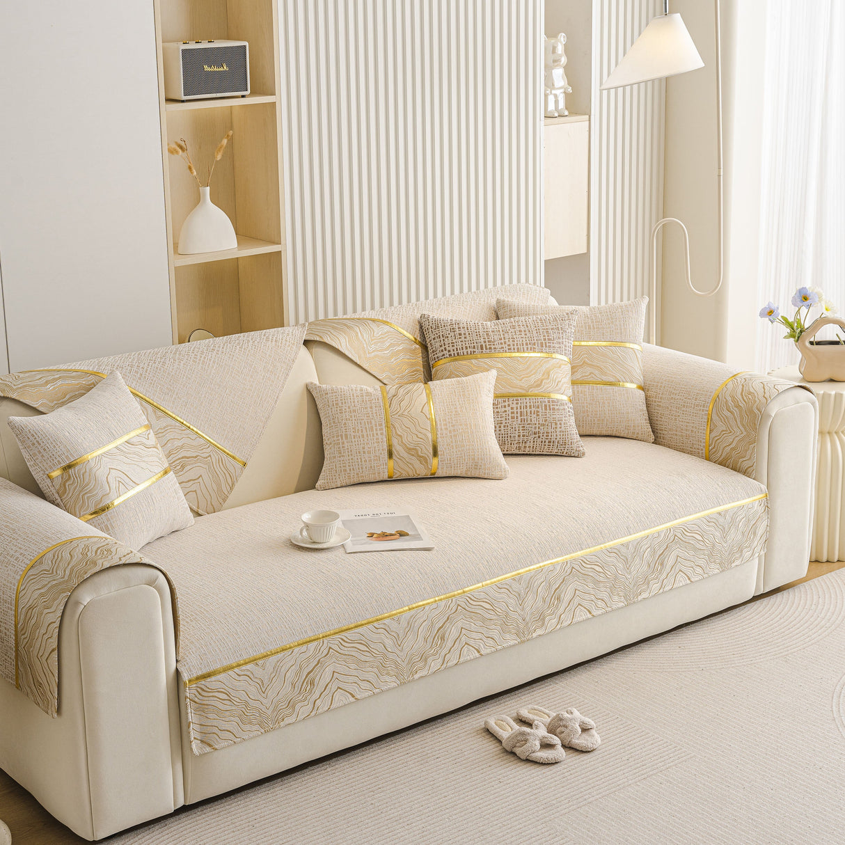 Modern Non-Slip Couch Slipcover, Soft, Durable & Washable Furniture Protector