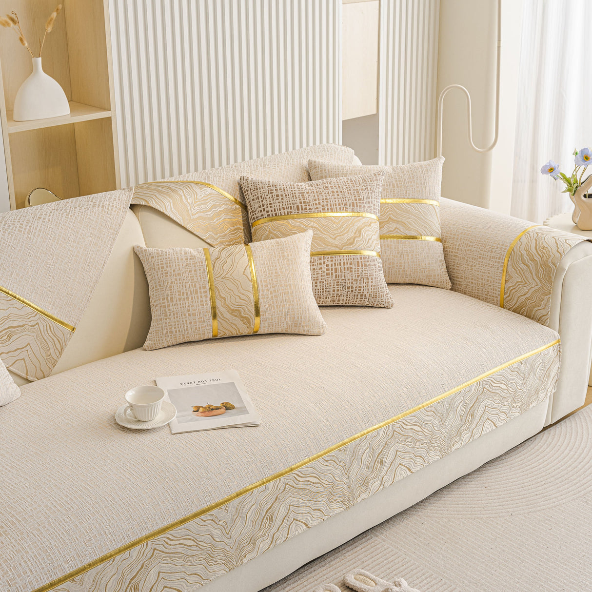 Modern Non-Slip Couch Slipcover, Soft, Durable & Washable Furniture Protector