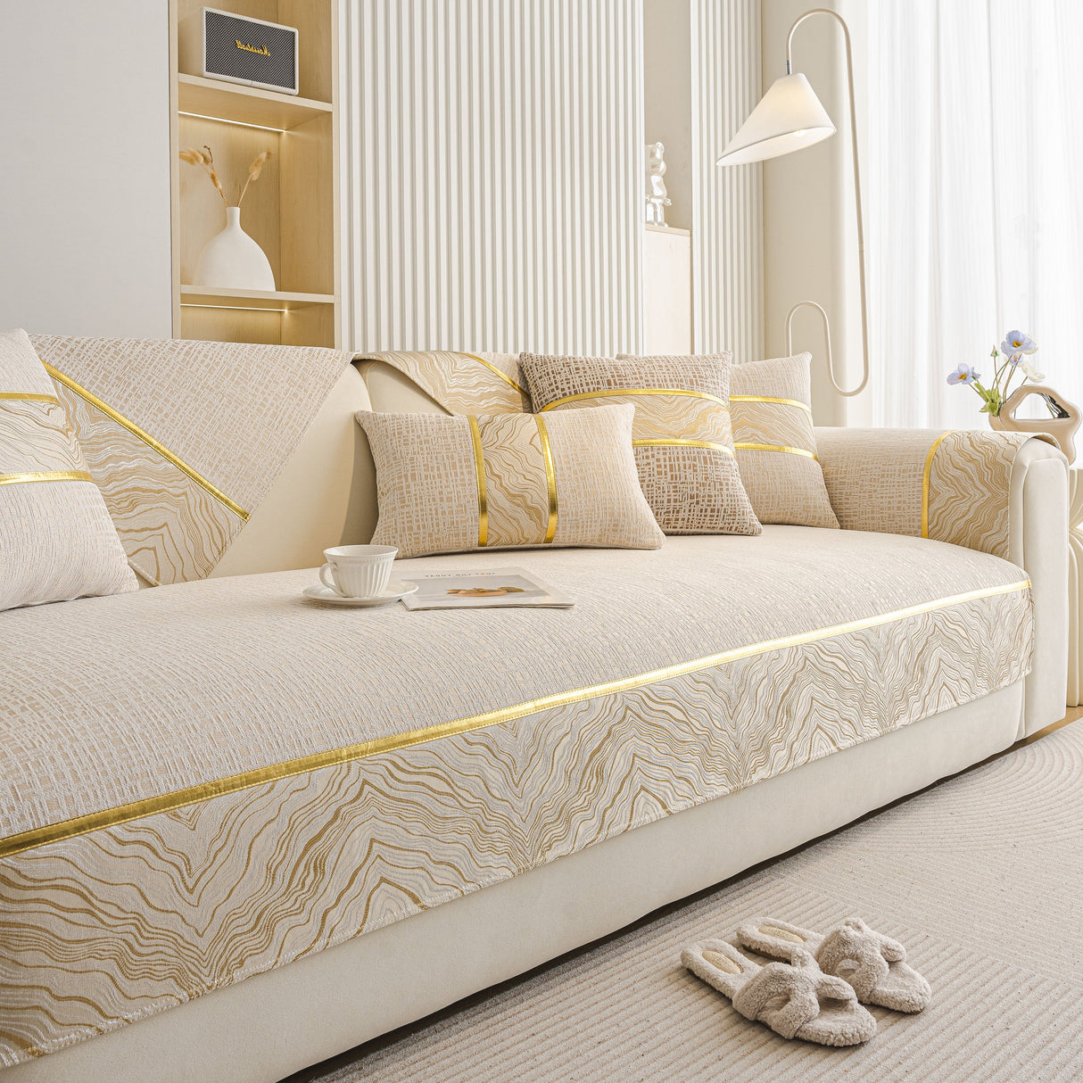 Modern Non-Slip Couch Slipcover, Soft, Durable & Washable Furniture Protector