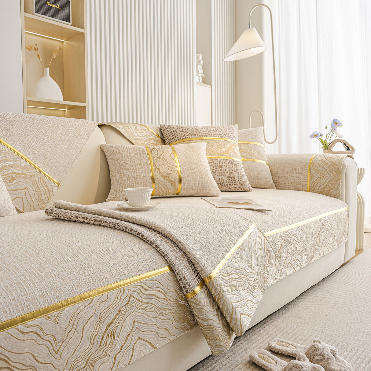 Modern Non-Slip Couch Slipcover, Soft, Durable & Washable Furniture Protector