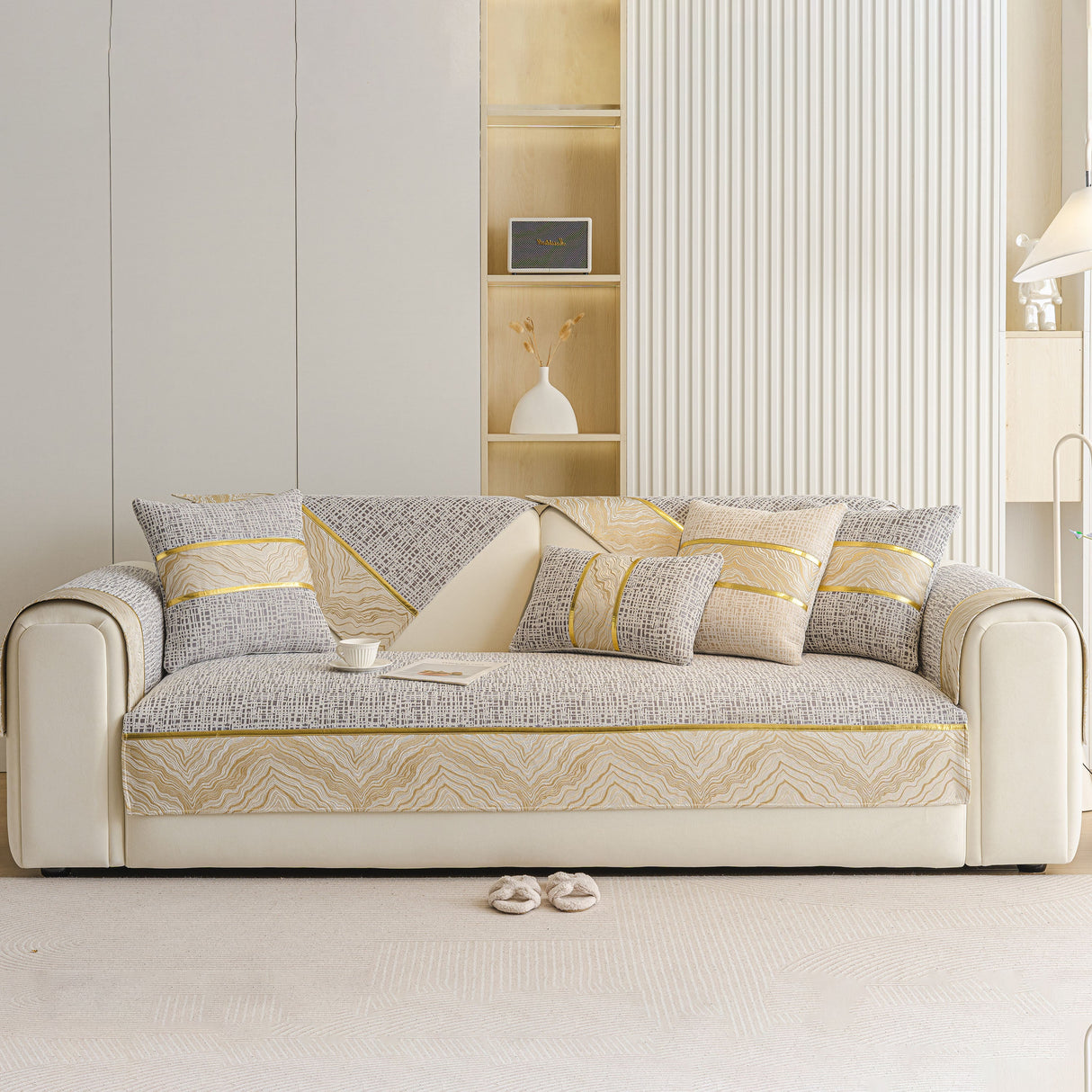 Modern Non-Slip Couch Slipcover, Soft, Durable & Washable Furniture Protector