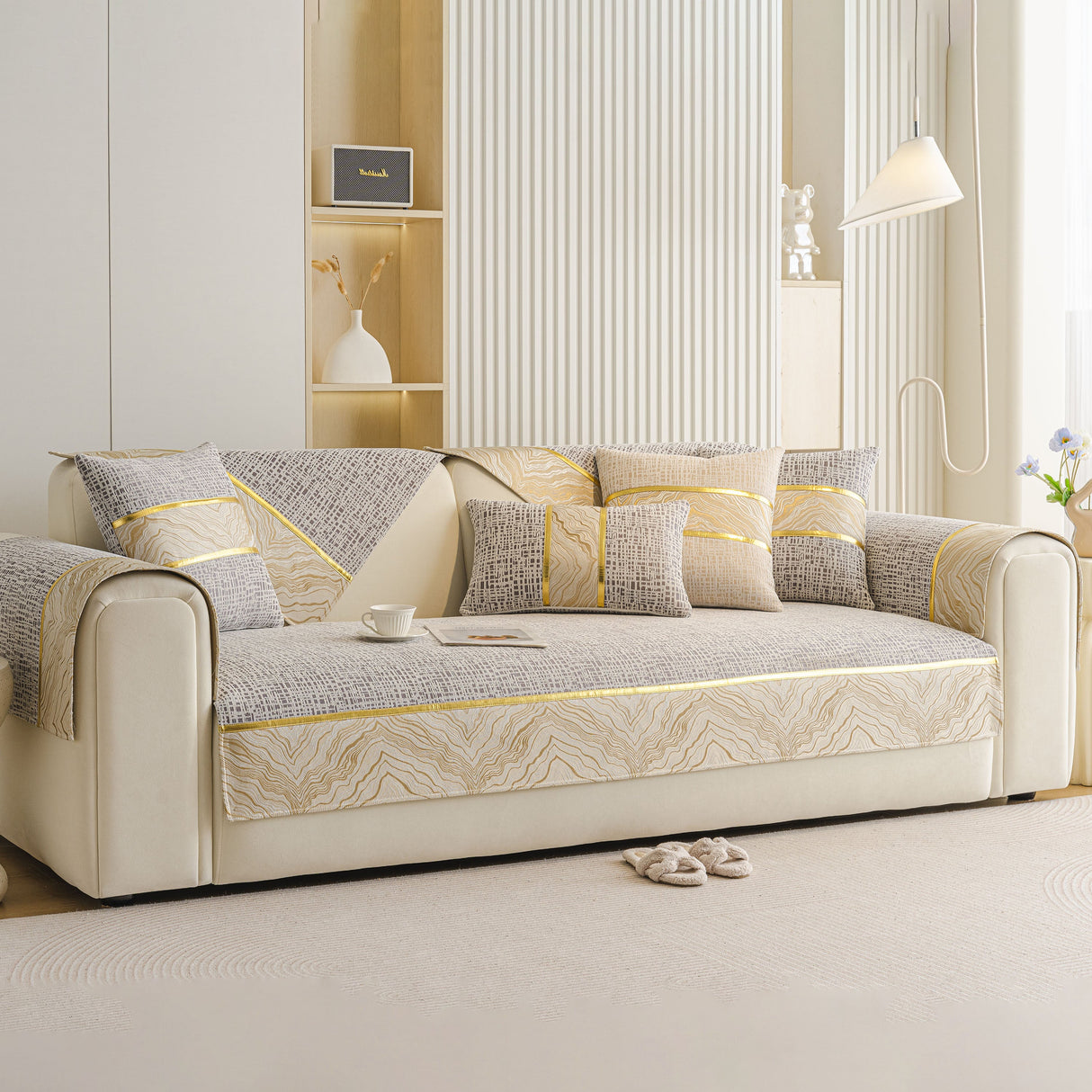 Modern Non-Slip Couch Slipcover, Soft, Durable & Washable Furniture Protector