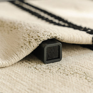 Non-Slip Sofa Cover with Thick Chenille Texture Woven Stripe Couch Protector Throw